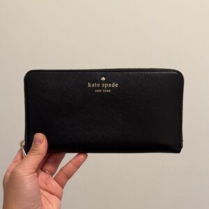 Kate Spade Black Zip-Around Wallet